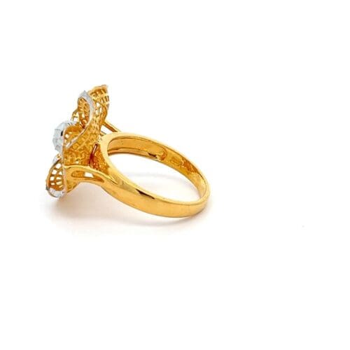 Gold Ring - Fancied Elegance - Left Side View | Alfa Jewellers