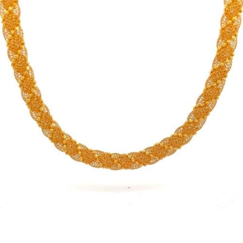 Gold Chain - Twisted Gleam Ball | Alfa Jewellers