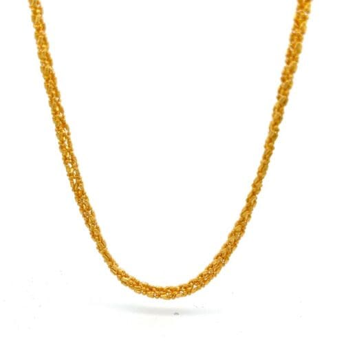 Intertwining Orbit Gold Chain - Front View | Alfa Jewellers