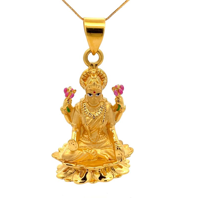 Lakshmi Grace Gold Pendant | Alfa Jewellers