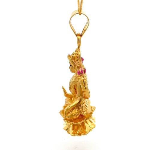 Lakshmi Grace Gold Pendant - Left Side View | Alfa Jewellers