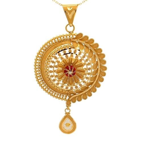 The Sun's Enchantment Gold Pendant | Alfa Jewellers