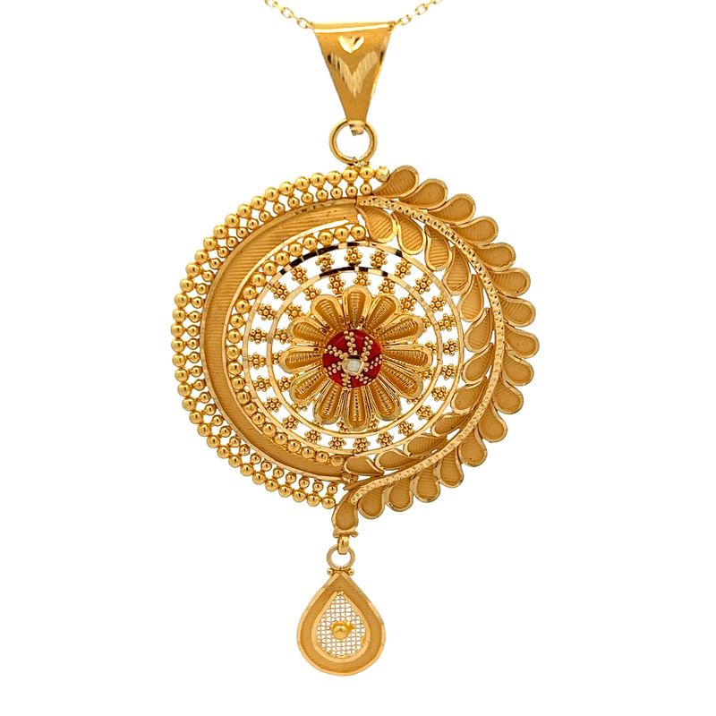 The Sun's Enchantment Gold Pendant | Alfa Jewellers