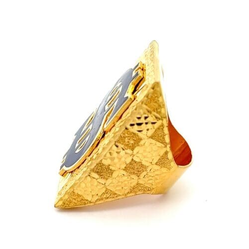 Modern Cavalier Gold Ring - Left