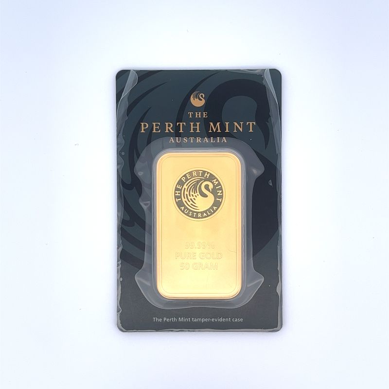 50G Pure Gold Bar - The Perth Mint | Alfa Jewellers