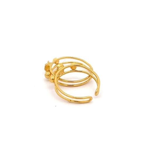 Dainty Duchess Gold Toe Ring - Side View | Alfa Jewellers