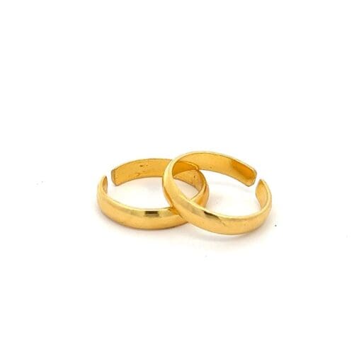 Elegant Simplicity Gold Toe Ring | Alfa Jewellers