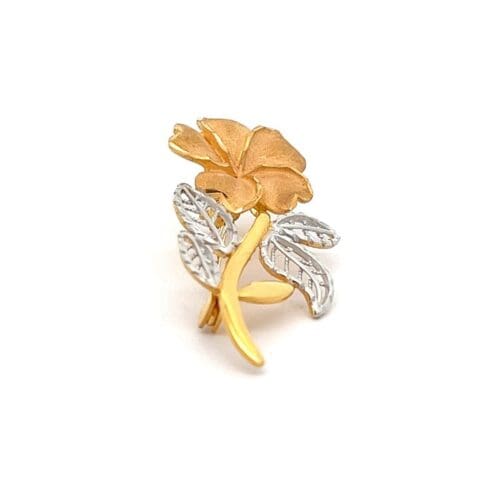 Radiant Flourish Gold Brooch | Alfa Jewellers