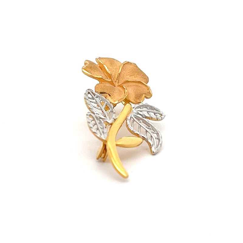 Radiant Flourish Gold Brooch | Alfa Jewellers