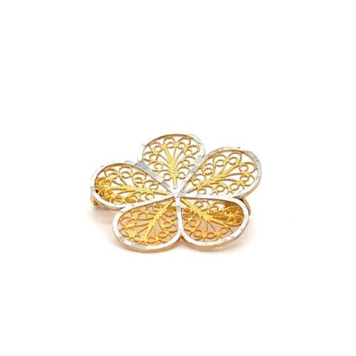 Opulent Petal Gold Brooch | Alfa Jewellers