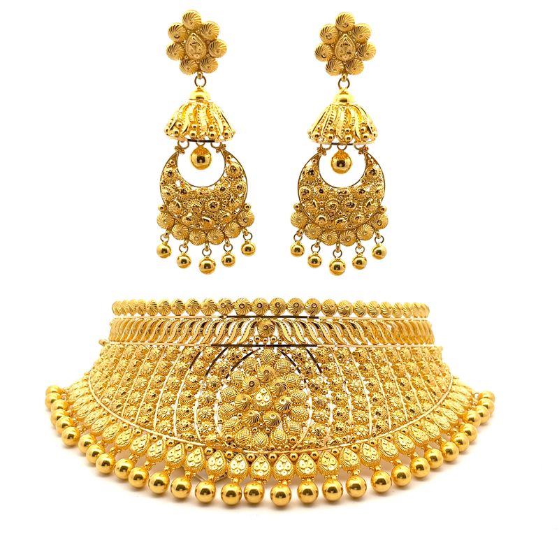 Calcutta Majestic Sun Chandbali Earrings | Alfa Jewellers