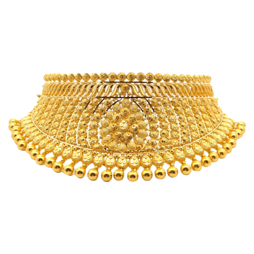 Calcutta Majestic Sun Gold Choker | Alfa Jewellers