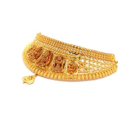 Divine Icons Gold Choker - Left Side View | Alfa Jewellers