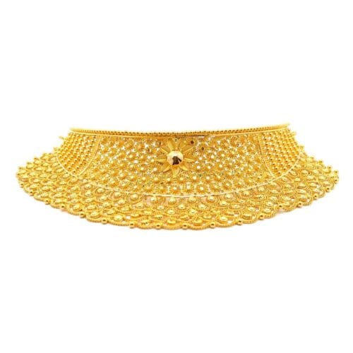 Kerala Sunburst Gold Choker | Alfa Jewellers