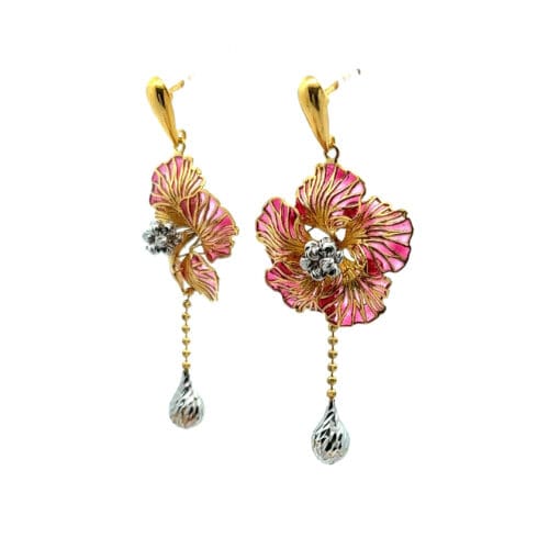 Princess Bloom Chandelier Earrings - Left Side View | Alfa Jewellers