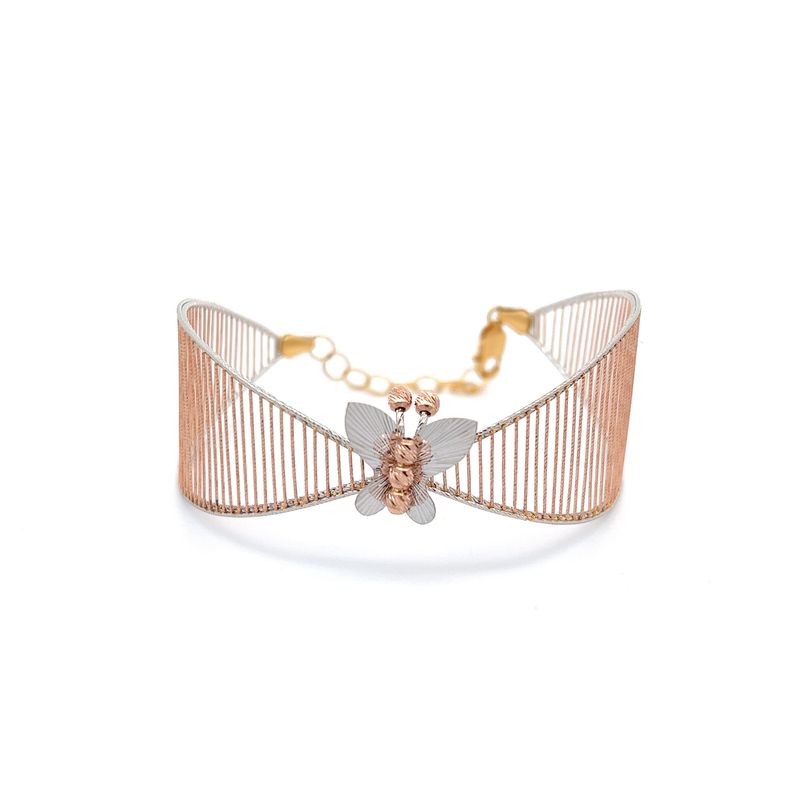 Butterfly Princess Gold Hollow Bangle | Alfa Jewellers