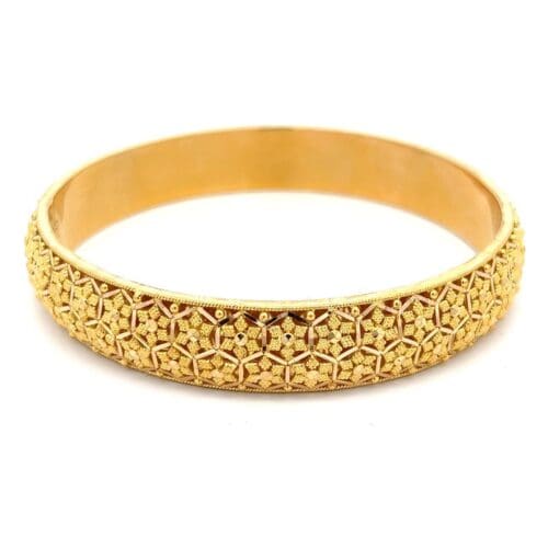 Blooming Filigree Gold Kangan | Alfa Jewellers