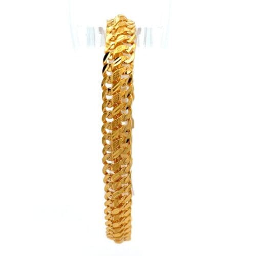 Florentine Finesse Gold Chain Bracelet - Side View | Alfa Jewellers