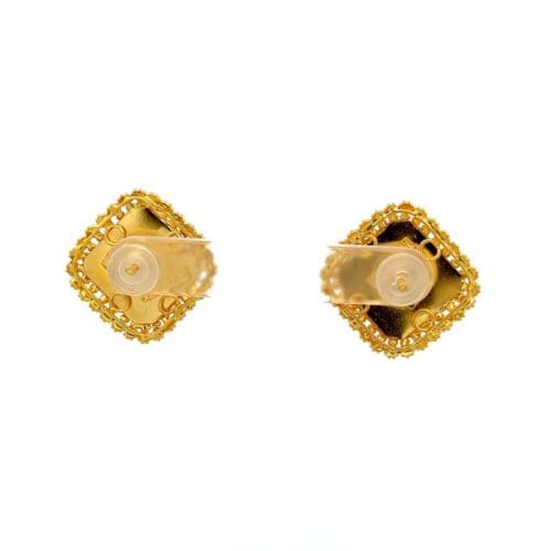 Silken Web Ear Studs - Back View | Alfa Jewellers