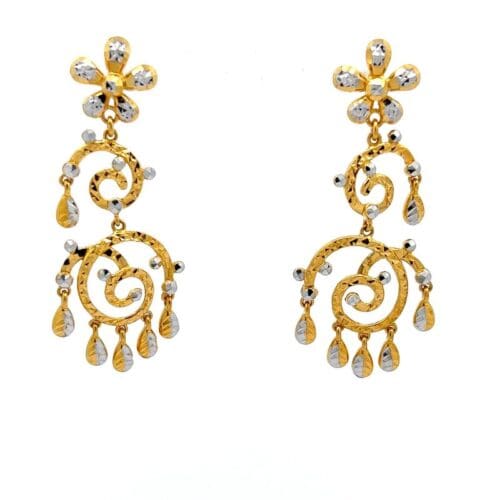 Golden Crescendo Dangle Earrings | Alfa Jewellers