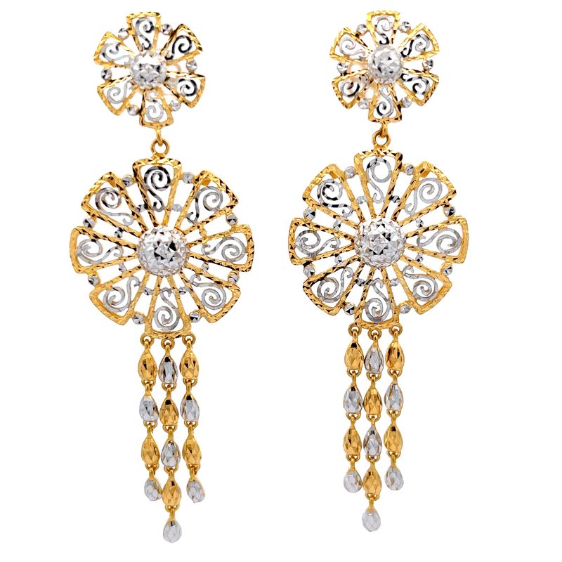 Golden Whirlwind Dangle Earrings | Alfa Jewellers