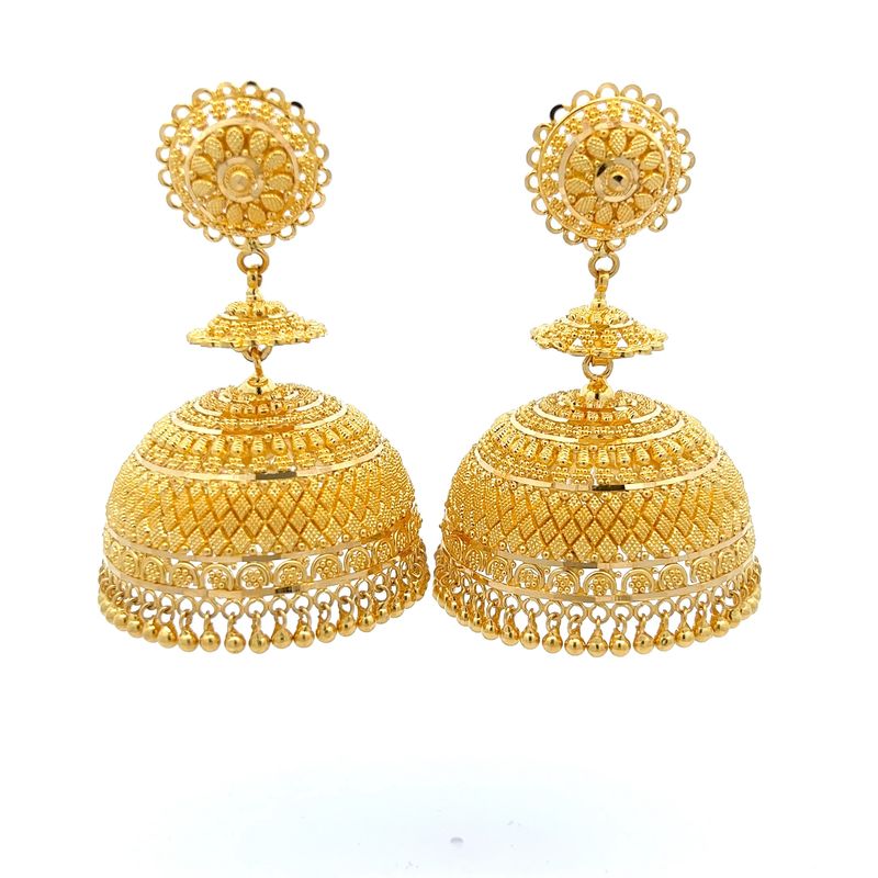 Blooming Delight Jhumka Earrings | Alfa Jewellers