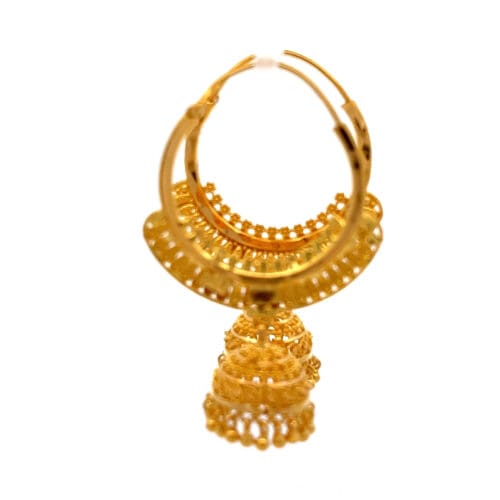 Gold Jhumka Earrings - Whispers of Eternity | Alfa Jewellers