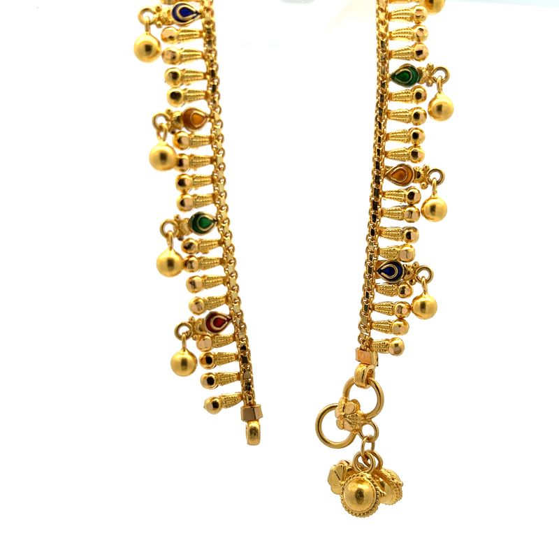 Kaleidoscope Ballad Gold Anklet | Alfa Jewellers