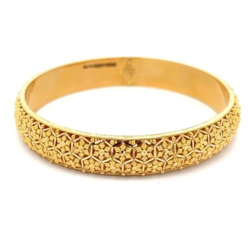Blooming Filigree Gold Kangan - Left