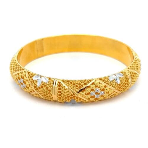 Blossoming Elegance Gold Kangan | Alfa Jewellers