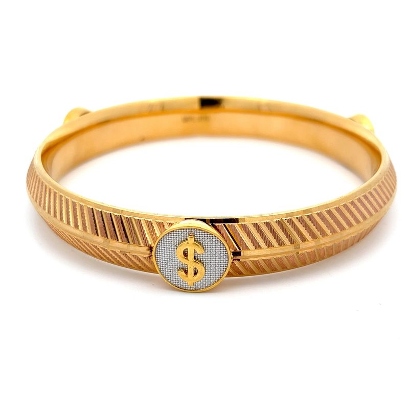 Fortune’s Favour Dollar Gold Kada Bangles | Alfa Jewellers