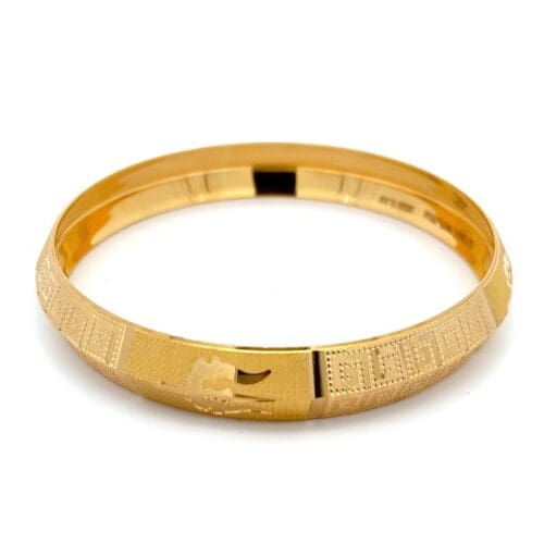 Nishan Sahib Gold Kada Bangles | Alfa Jewellers