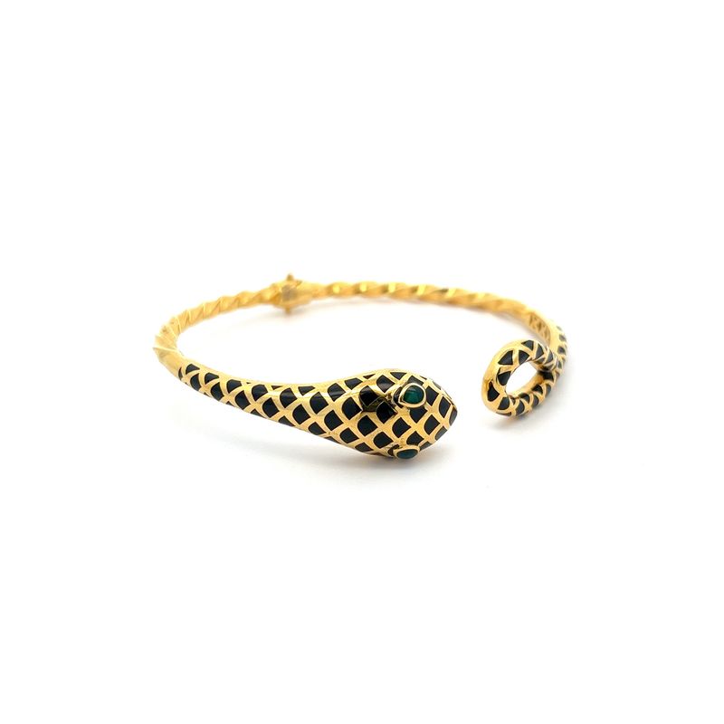 Serpent’s Embrace Gold Kada Bangles | Alfa Jewellers