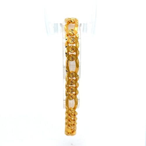 Spiralling Elegance Gold Chain Bracelet | Alfa Jewellers