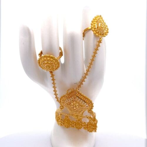 Sun’s Delight Gold Haath Phool | Alfa Jewellers