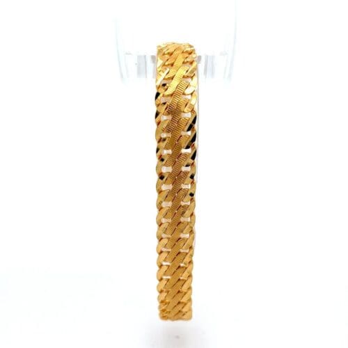 Valiant Textured Gold Chain Bracelet | Alfa Jewellers