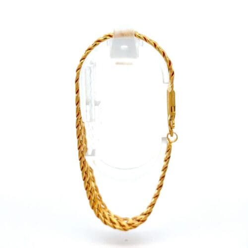 Valiant Textured Gold Chain Bracelet - Left