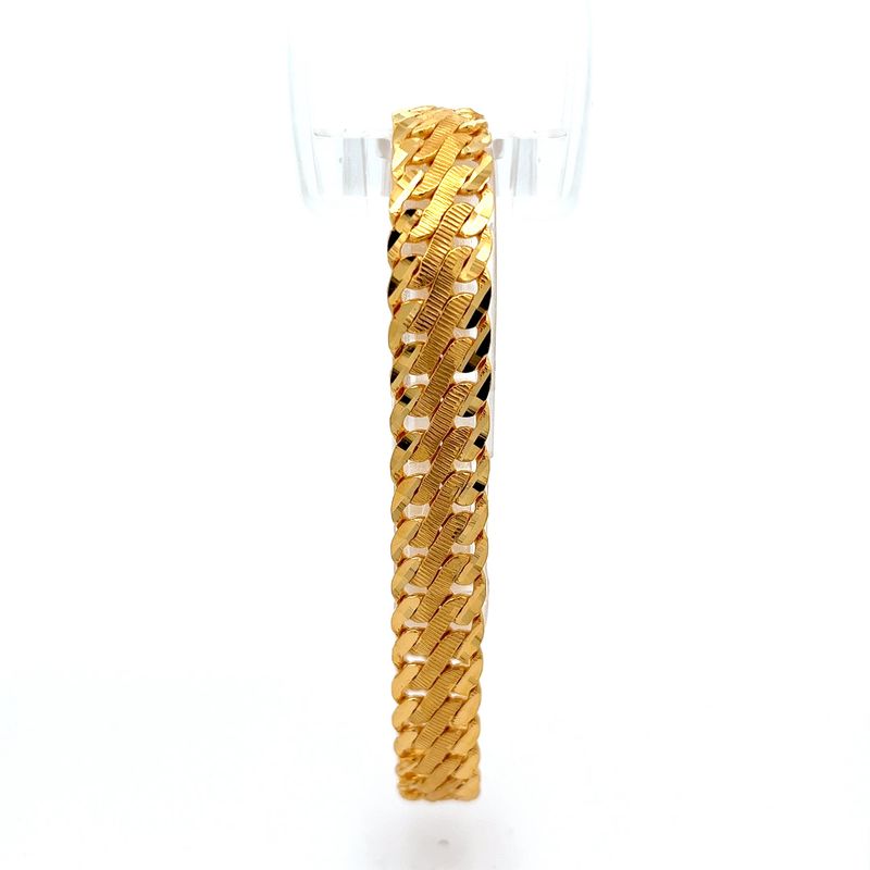 Valiant Textured Gold Chain Bracelet | Alfa Jewellers