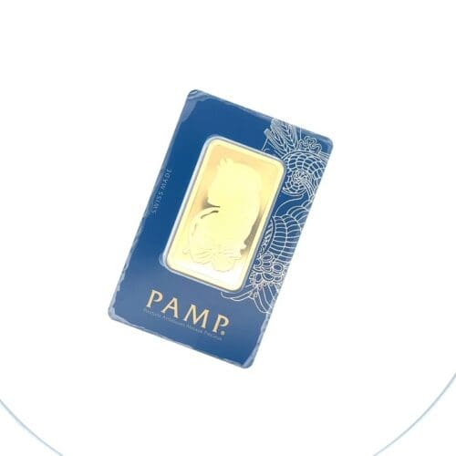 24K PAMP Suisse 50G Fine Gold Bar - Side