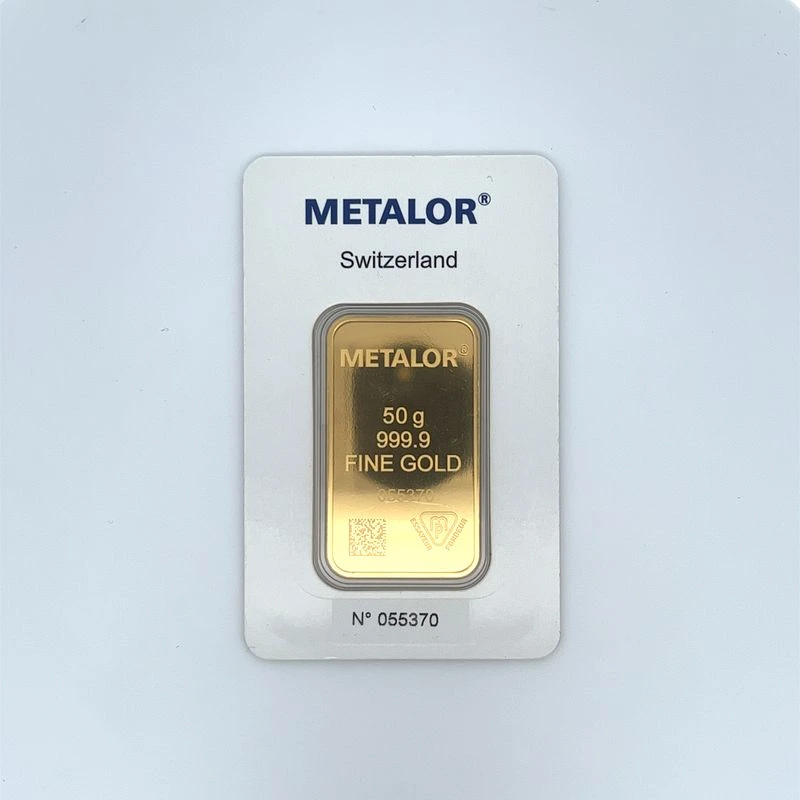 Gold-Bullion-50G-Metalor-Fine-Gold-Bar