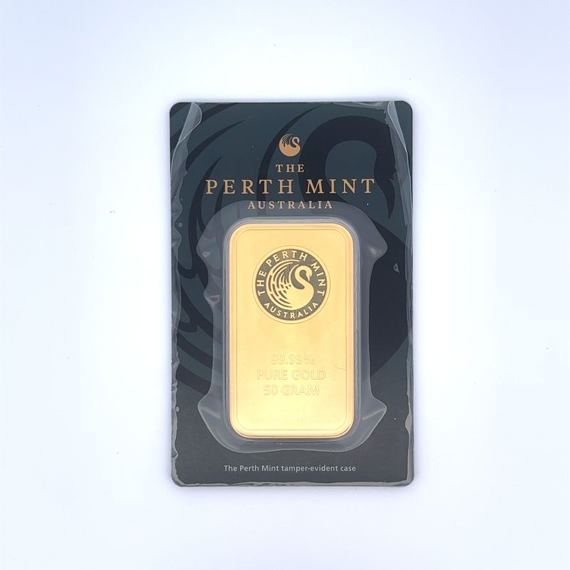 The Perth Mint 50G Pure Gold Bar | Alfa Jewellers