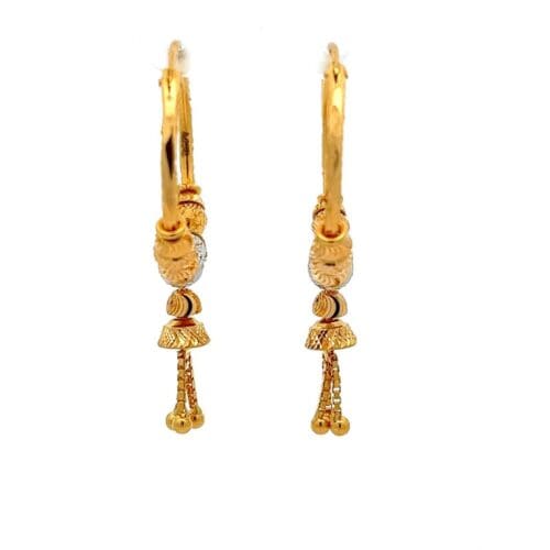 Golden Song Gold Hoop Earrings | Alfa Jewellers