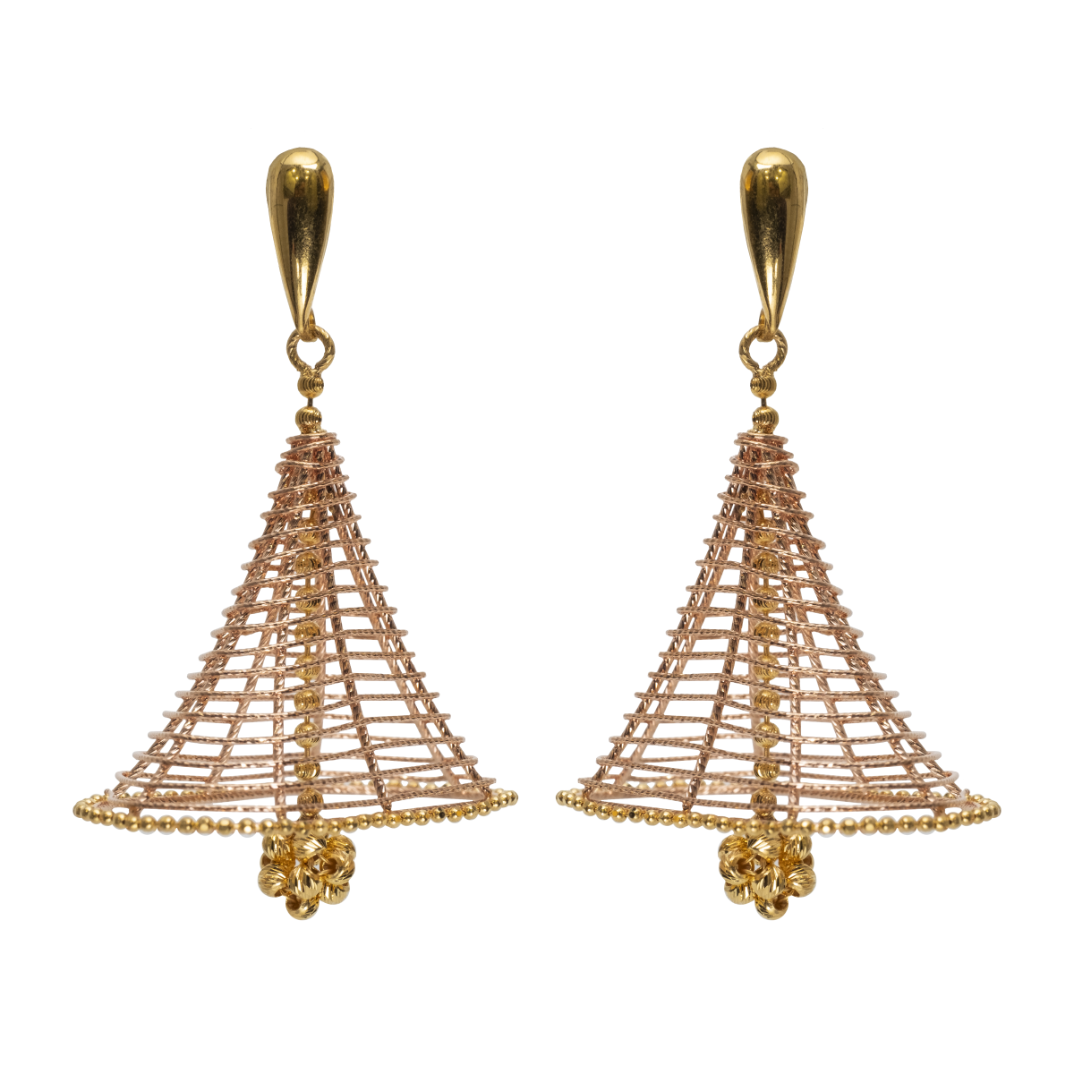 Majestic Treasures Gold Jhumka Earrings | Alfa Jewellers