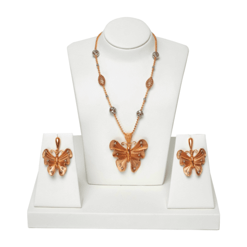 Gold Necklace and Earrings Set - Butterfly Dreams | Alfa Jewellers