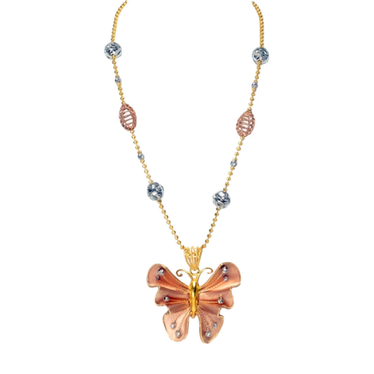 Butterfly Dreams Gold Necklace | Alfa Jewellers