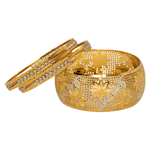 Regal Enchantress Gold Bangles | Alfa Jewellers