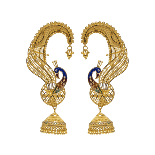 Peacock Delight Clip-On Earrings | Alfa Jewellers