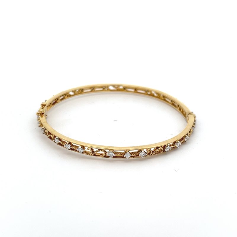 Diamond Delight Bangle - Front side view | Alfa Jewellers