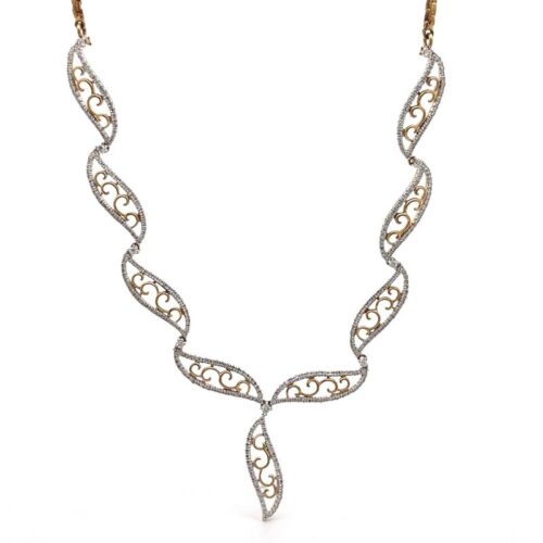 Elegance Diamond Necklace - Front View | Alfa Jewellers