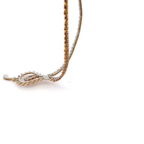 Gleaming Elegance Diamond Necklace - Left Side View